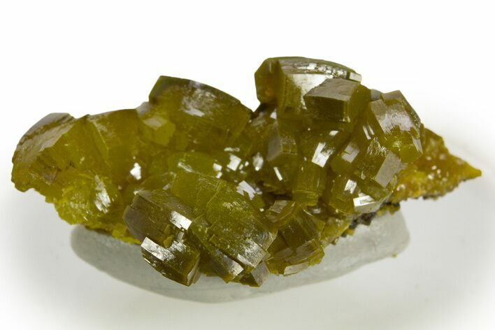 Lustrous Forest-Green Pyromorphite Crystal Cluster - China #330115